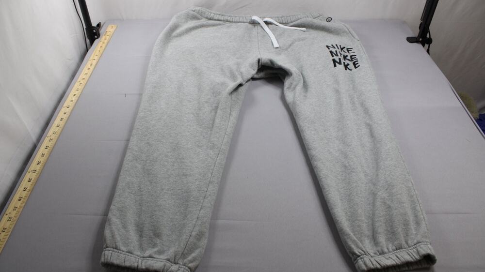 Nike Mens Sweatpants Club Have A Day 2XL Gray Body Elastic Waist Drawstring